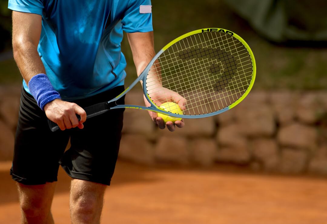 HEAD Tour Pro Tennis Racket - Pre-Strung Light Balance 27 Inch Racquet - 4 3/8 in Grip, Yellow