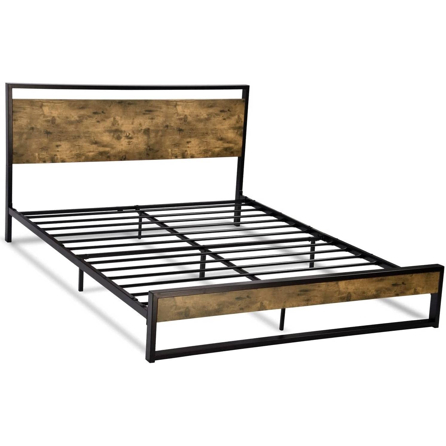 Fast Furnishings Queen Farmhouse Wood Panel Bed