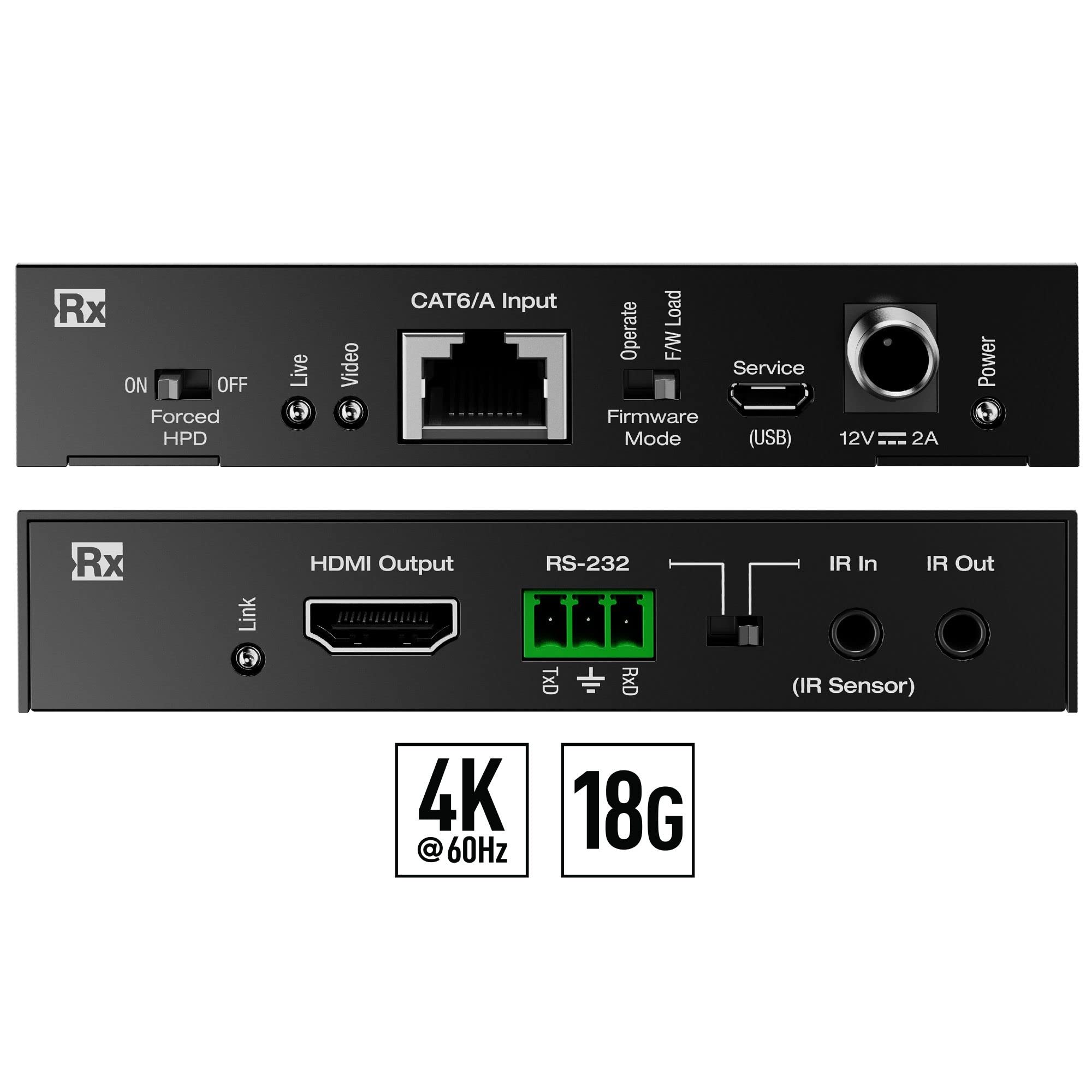 Key Digital KD-X444SP HDMI Extender over CAT6, 4K HDR, 50m/164ft