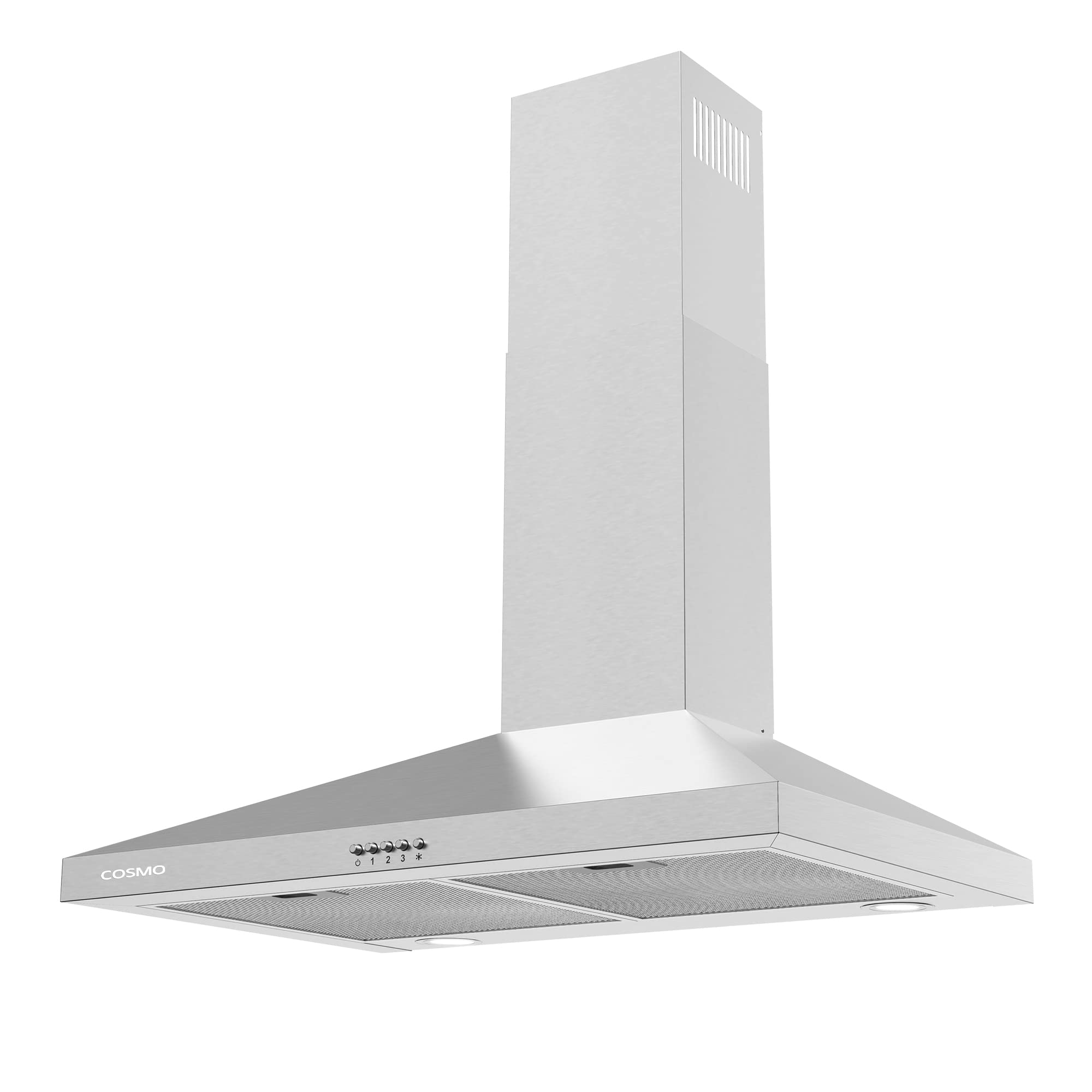 COS-63024P 30 in. Nebula Collection 250 CFM Ducted Wall Mount Range Hood, Button Control, LED Lights, Mesh Filters, Stainless Steel