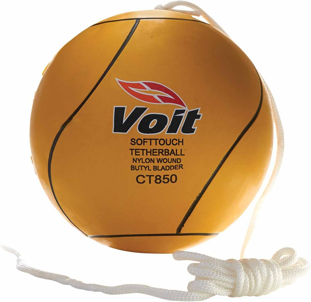 A yellow ball inscribed with the word volt, emphasizing its bold color and design.