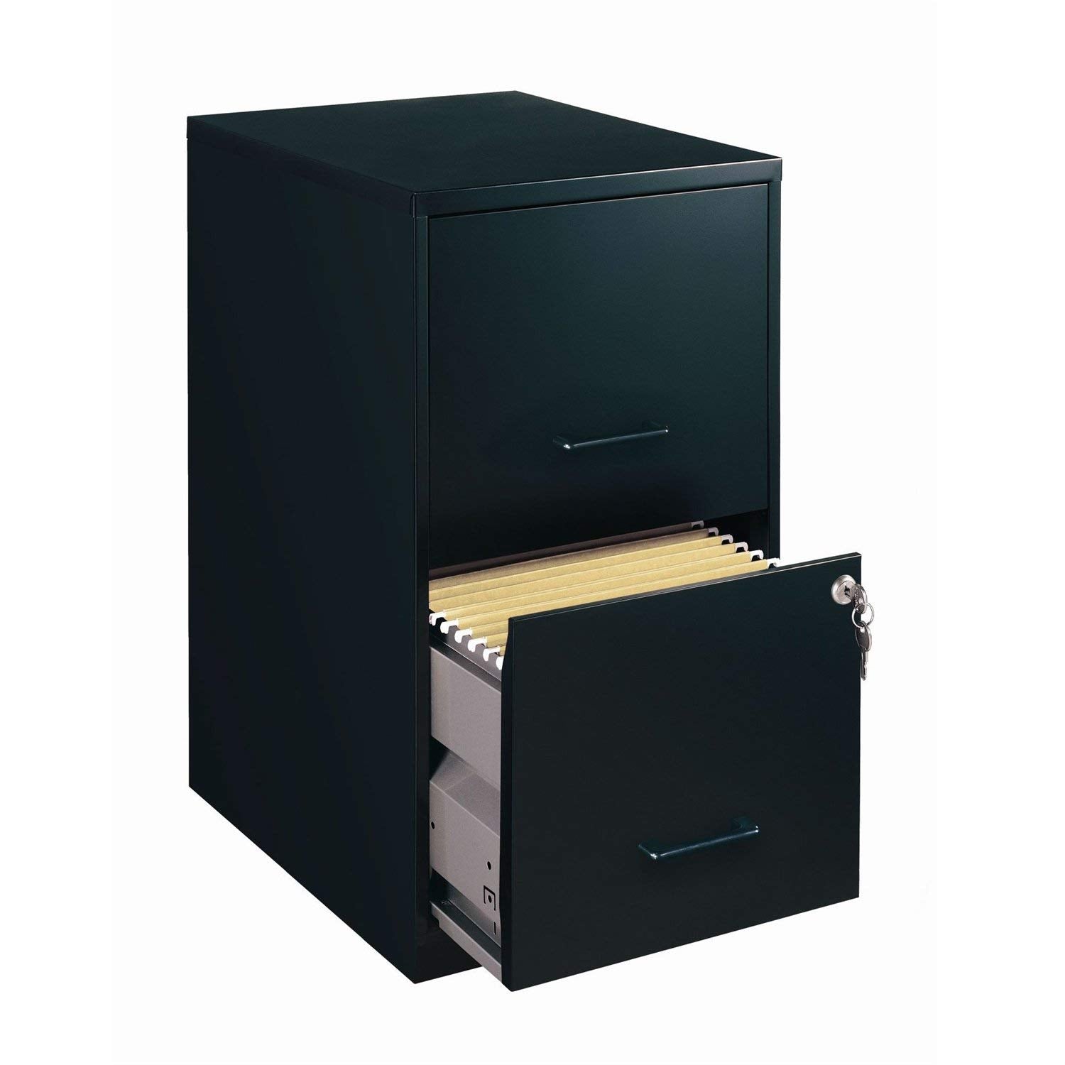 Black Metal 2-Drawer Vertical File Cabinet USA