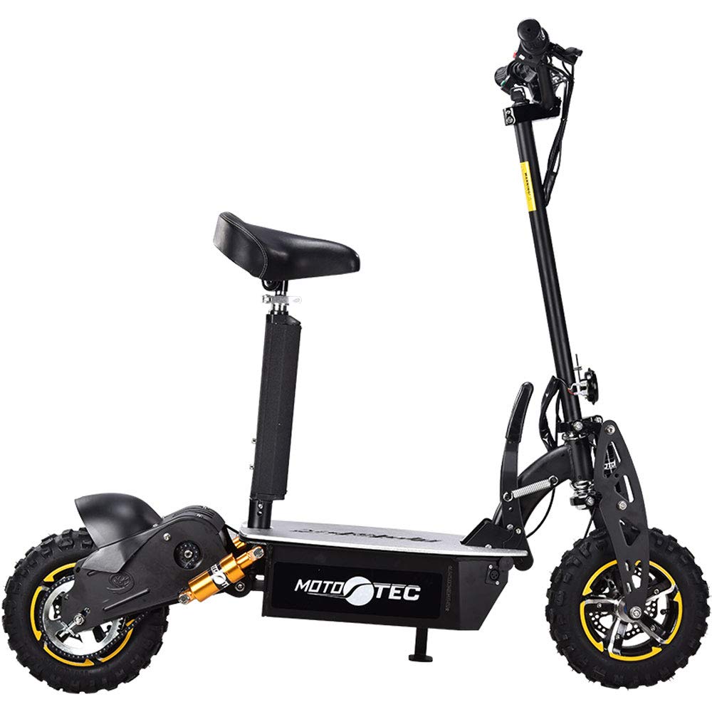 MotoTec 2000W 48V Electric Scooter Black