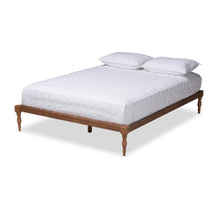 Iseline Modern and Contemporary Walnut Brown Finished Wood Full Size Platform Bed Frame