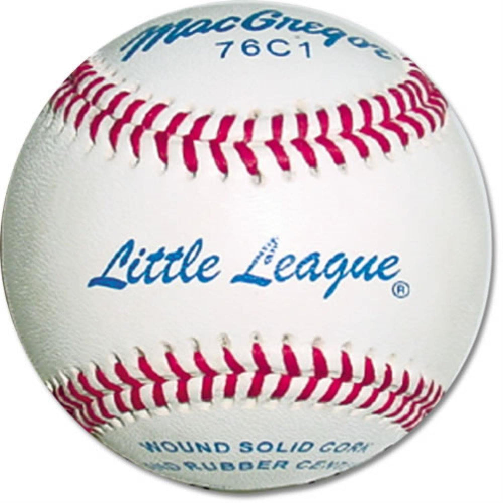 A baseball adorned with the Little League logo, showcasing its affiliation with youth baseball.