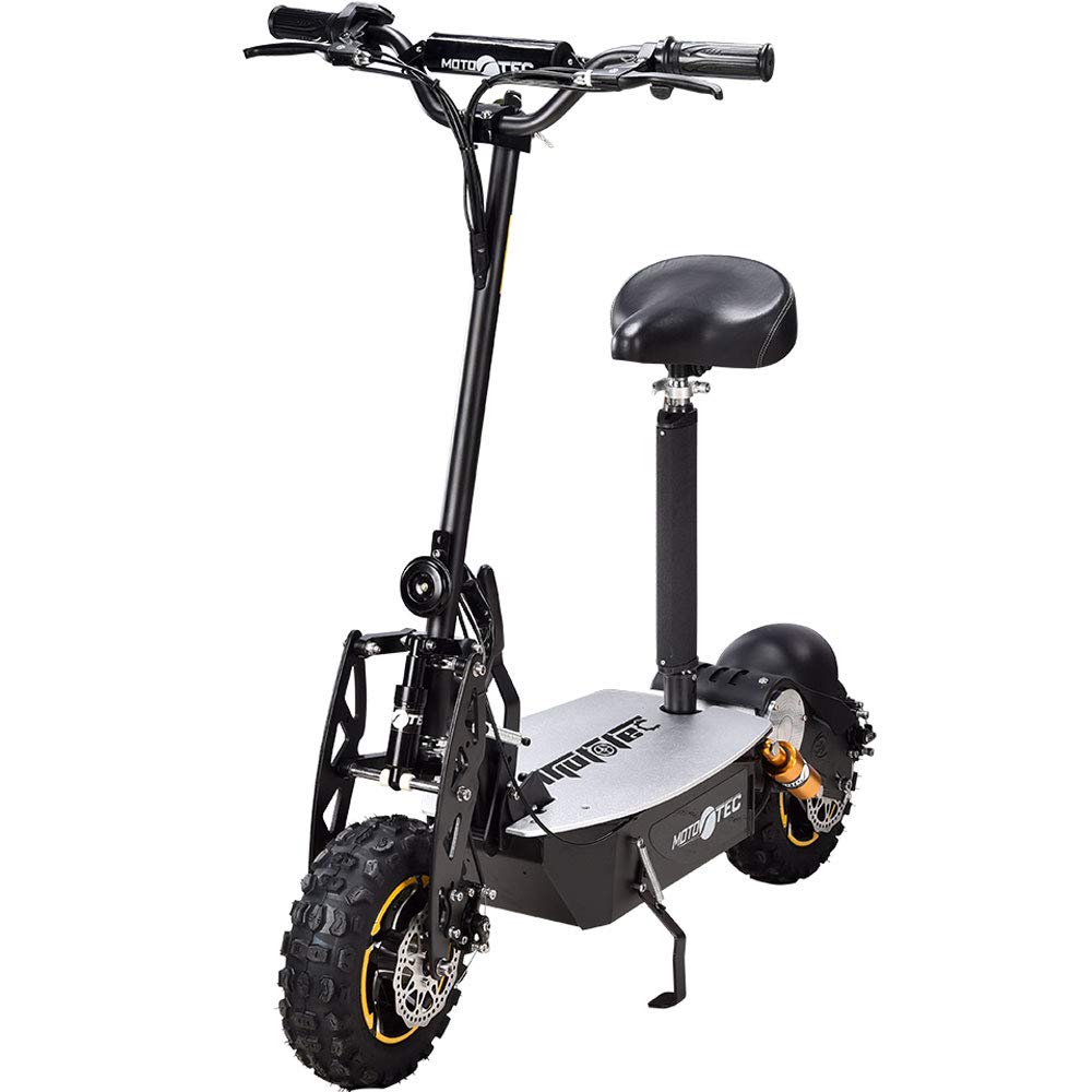 MotoTec 2000W 48V Electric Scooter Black