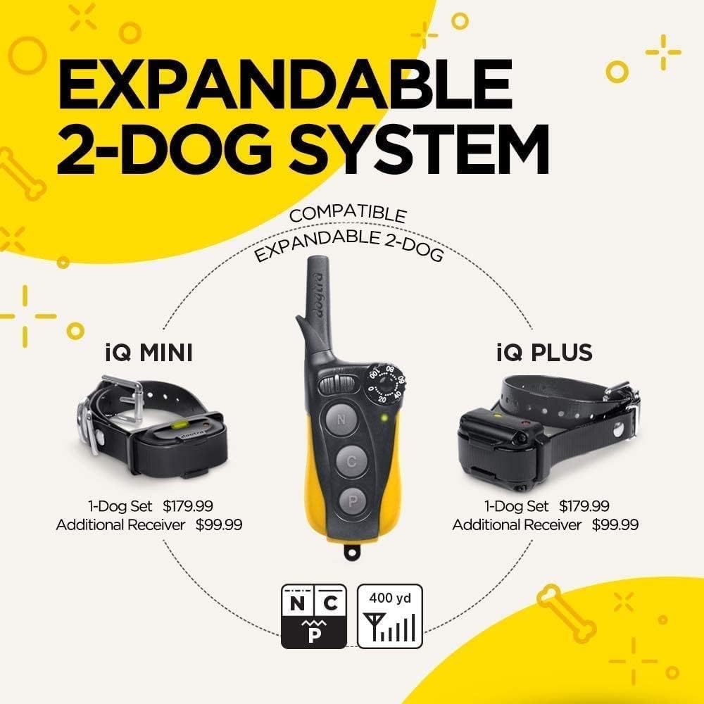 iQ Mini Rechargeable Waterproof Mini Dog Training E-Collar with Water-Resistant Remote