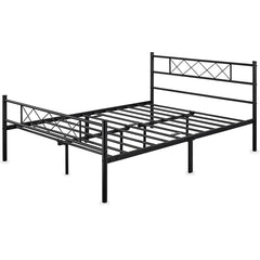 Full Traditional Powder Coated Slatted Metal Bed