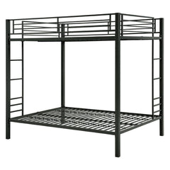 Full Over Full Sturdy Black Metal Bunk Bed
