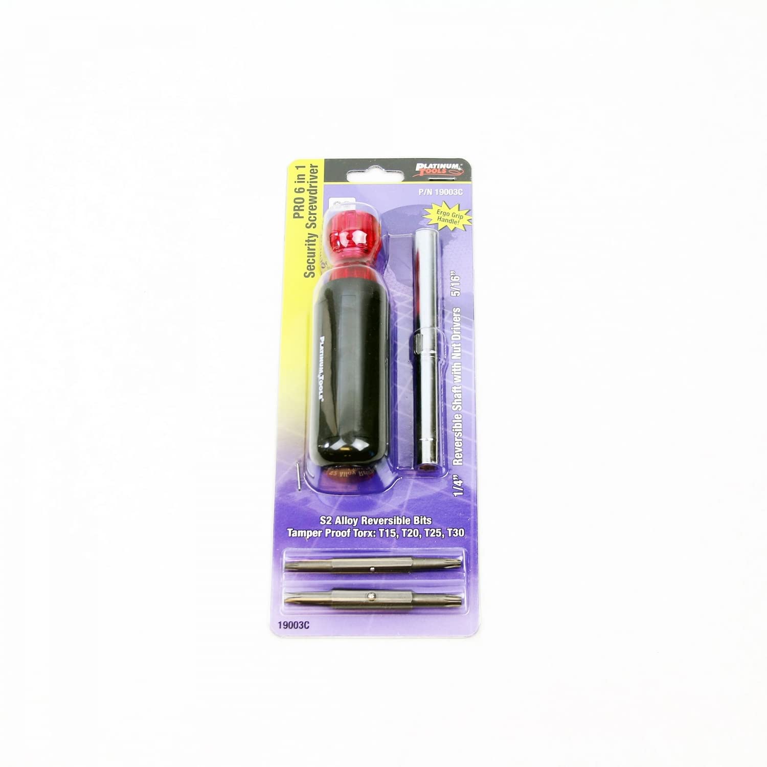 Platinum Tools 19003C PRO 6-in-1 Security Screwdriver