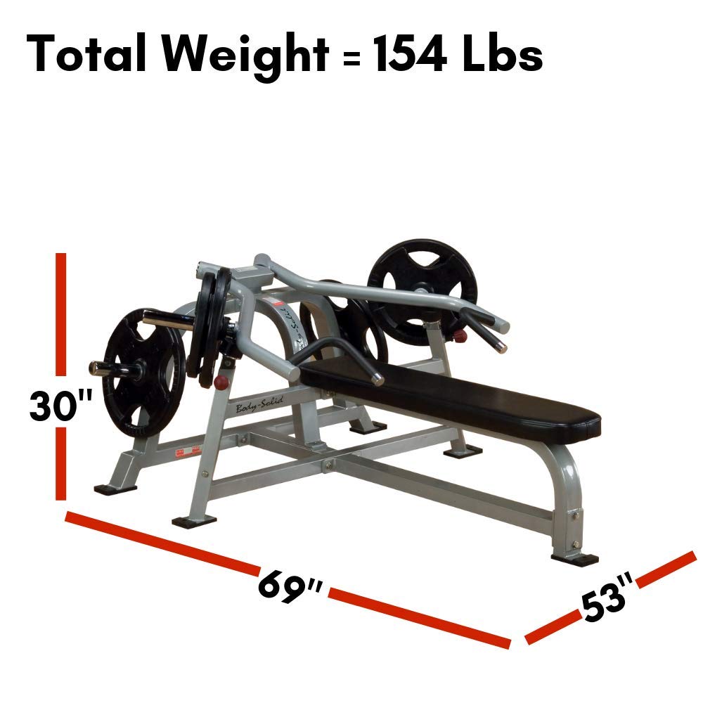 Pro ClubLine (LVBP) Adjustable Leverage Gym Bench - Converging Chest & Bench Press Machine with Sealed Bearings and Gas-Assisted Start Positions