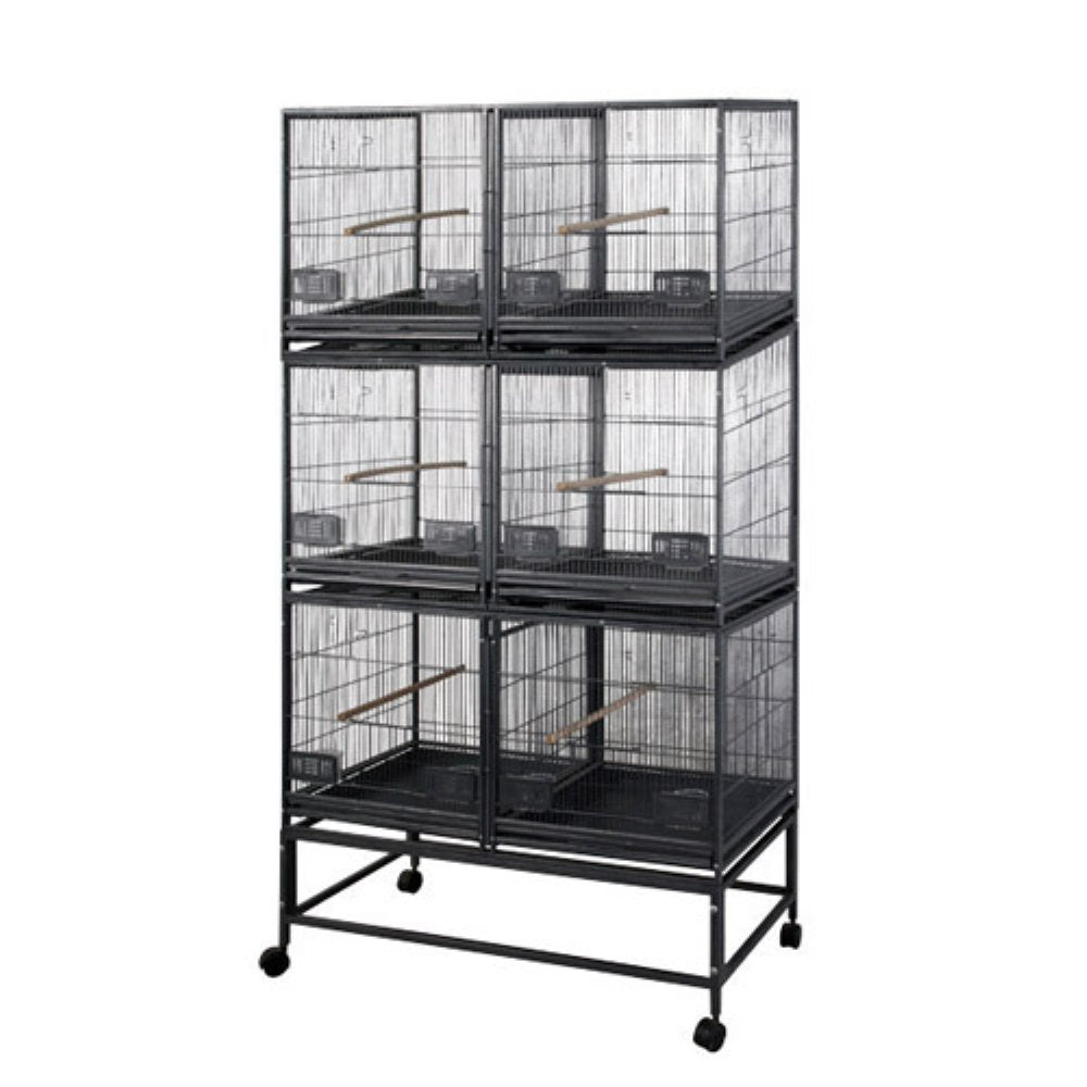 LOR4020-3 Black 6-Unit Breeder Cage