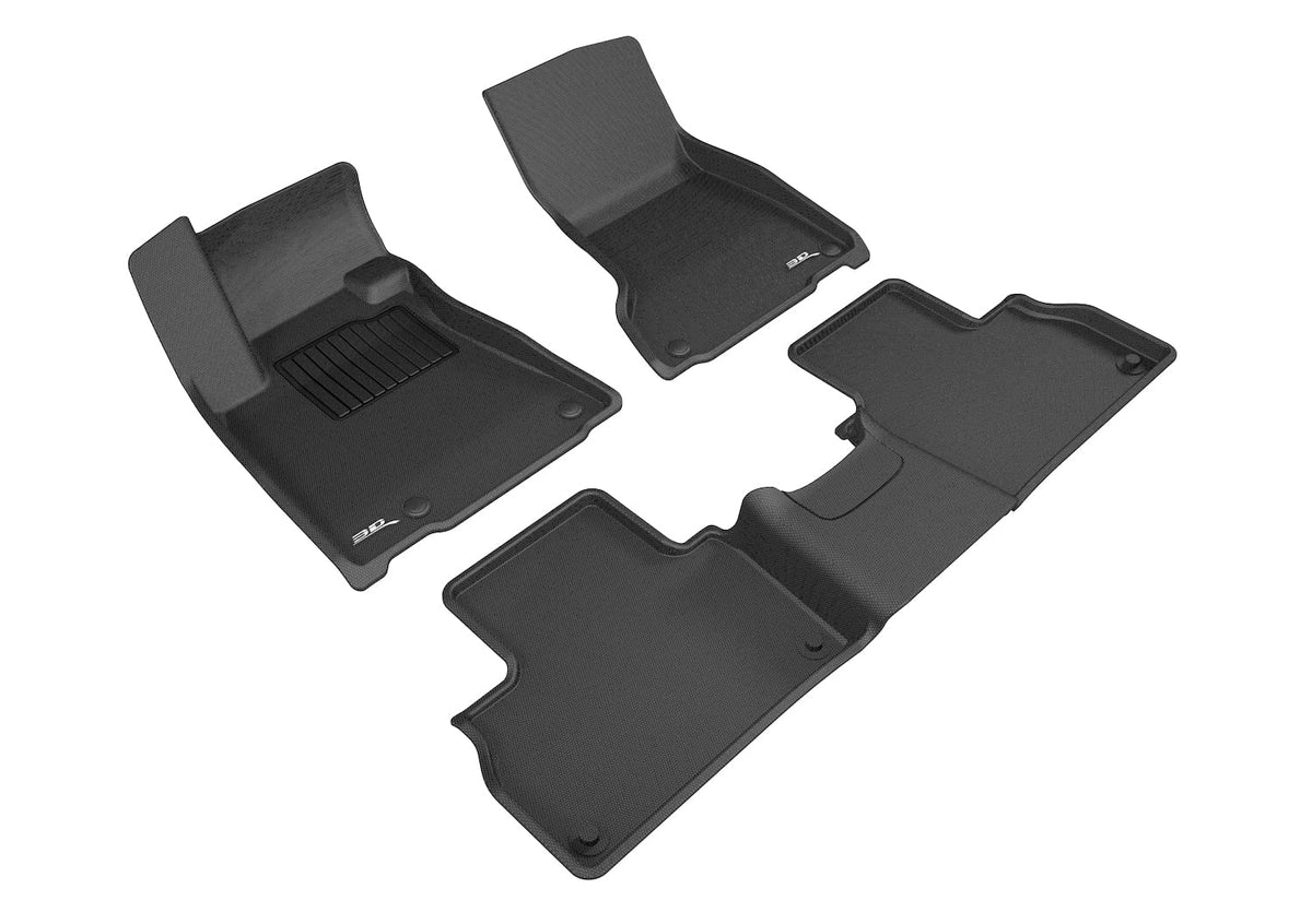 Custom Fit KAGU Floor Mat (BLACK) Compatible for MASERATI LEVANTE 2017-2018 - Full Set