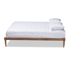 Iseline Modern and Contemporary Walnut Brown Finished Wood Full Size Platform Bed Frame
