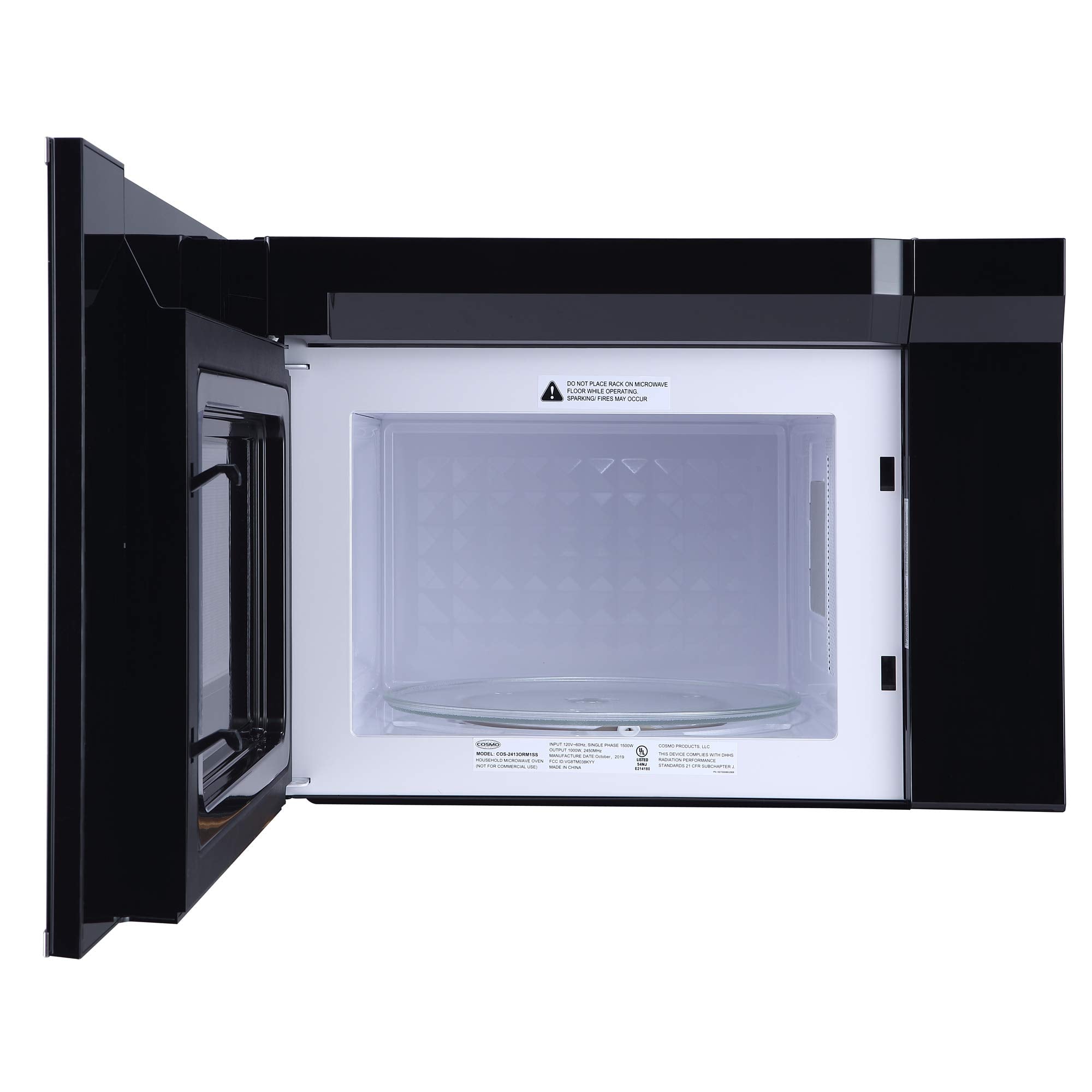 COS-2413ORM1SS Over the Range Microwave Oven with Vent Fan, 1.34 cu. ft. Capacity, 1000W, 24 inch, Black / Stainless Steel