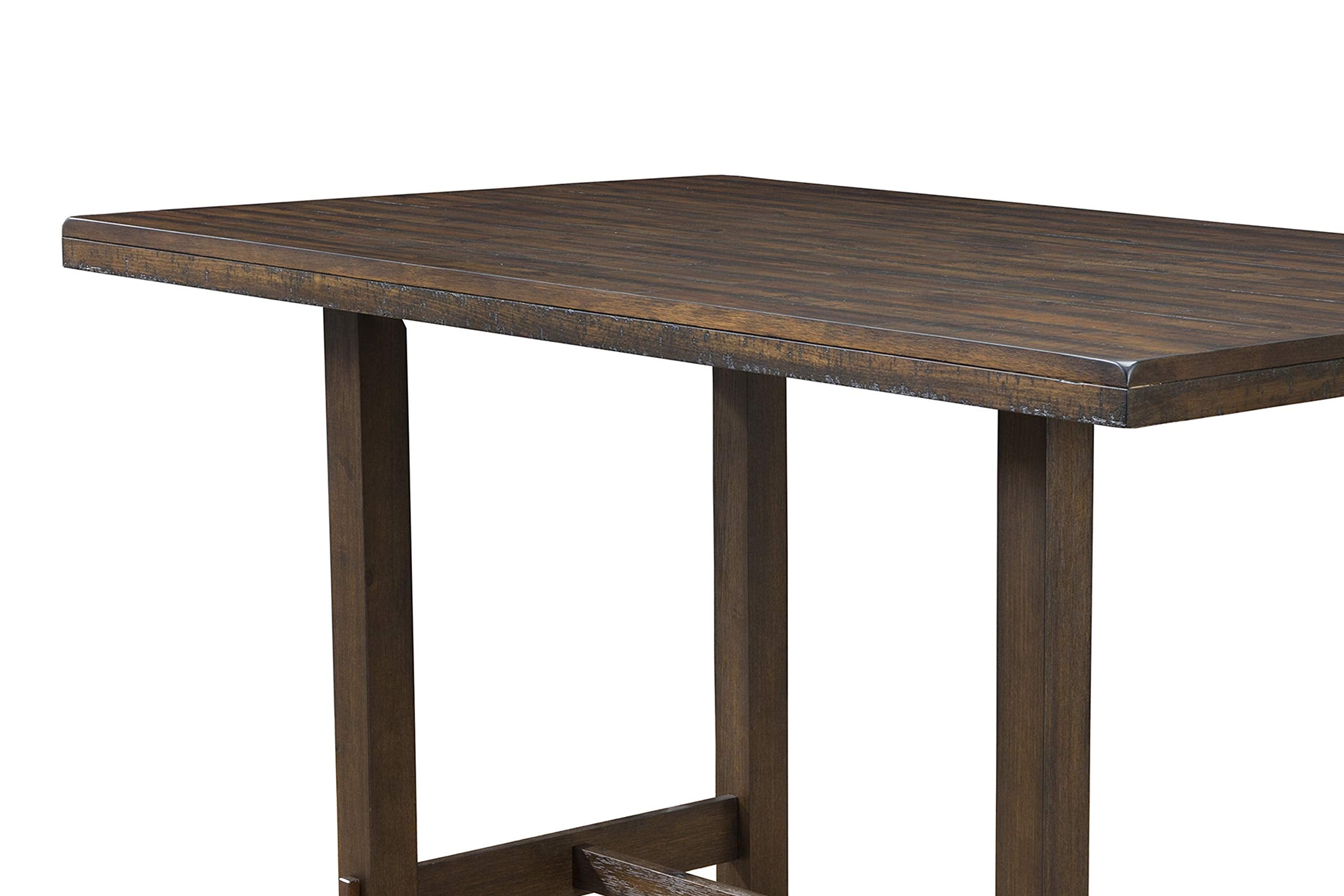 Alpine Furniture Emery Pub Table, 64 x 38 x 36, Brown