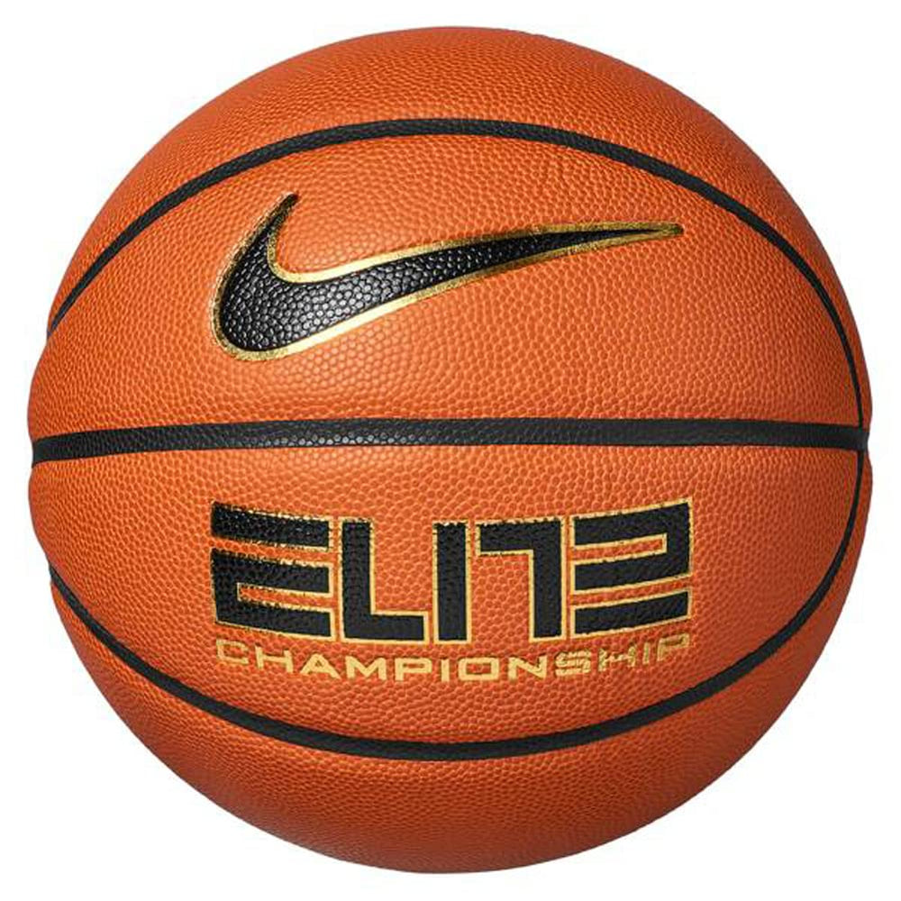 Close-up of a Nike Elite 12 basketball showcasing its durable material and bold color scheme for optimal performance.