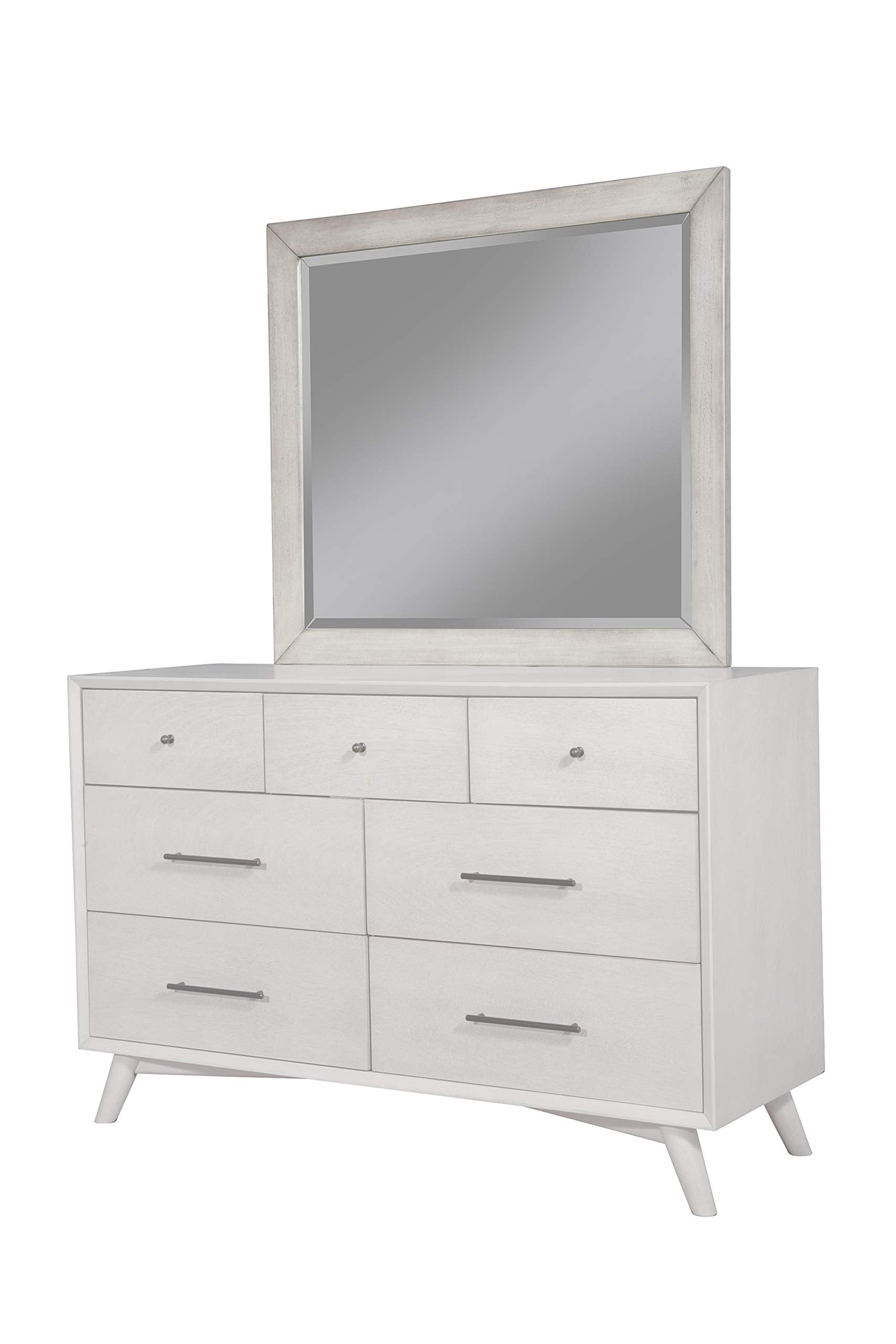 Flynn Mahogany and Okoume Veneer Dresser Mirror, Gray