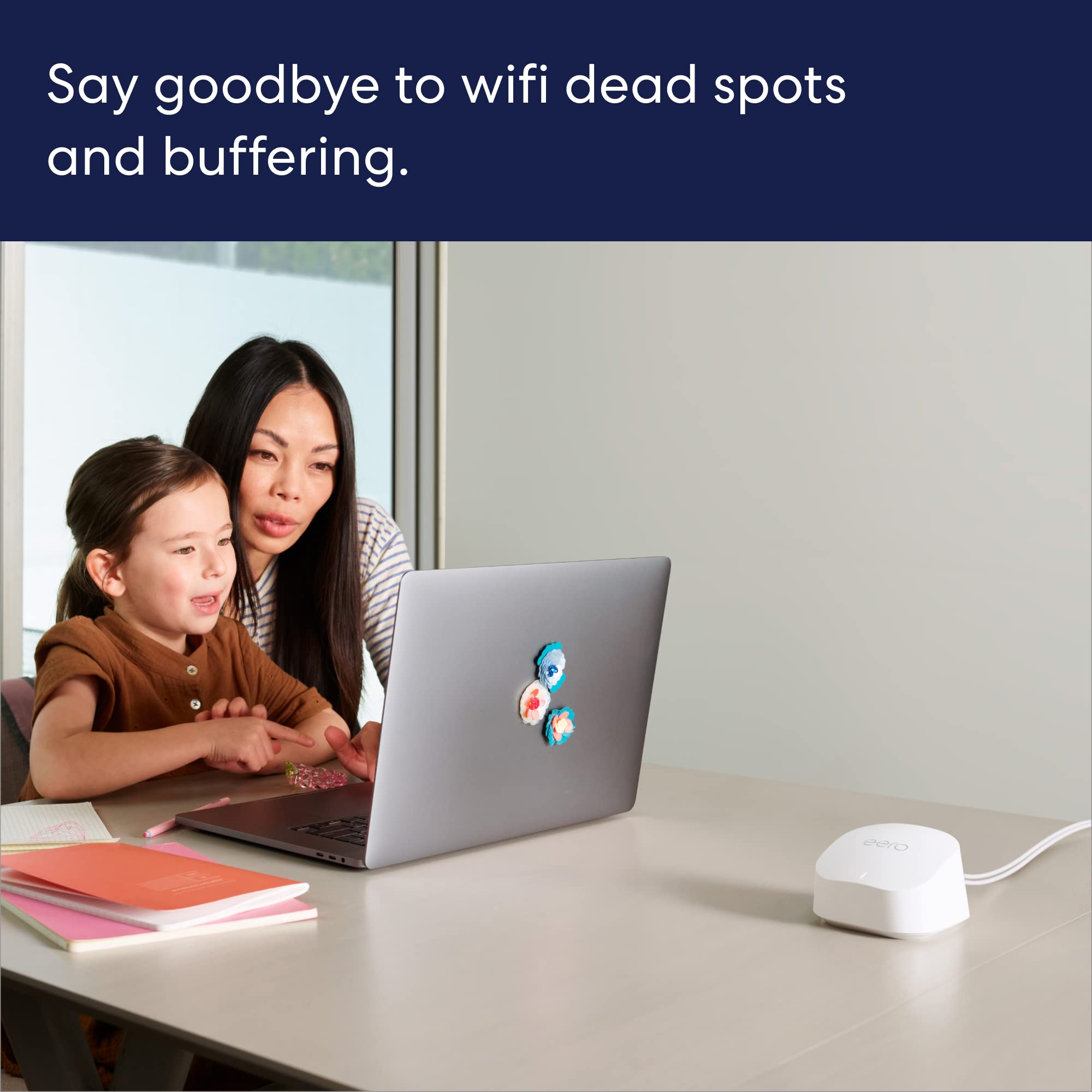 Amazon eero 6+ Mesh WiFi Router, 1Gbps, 1500 sq ft, 1-Pack