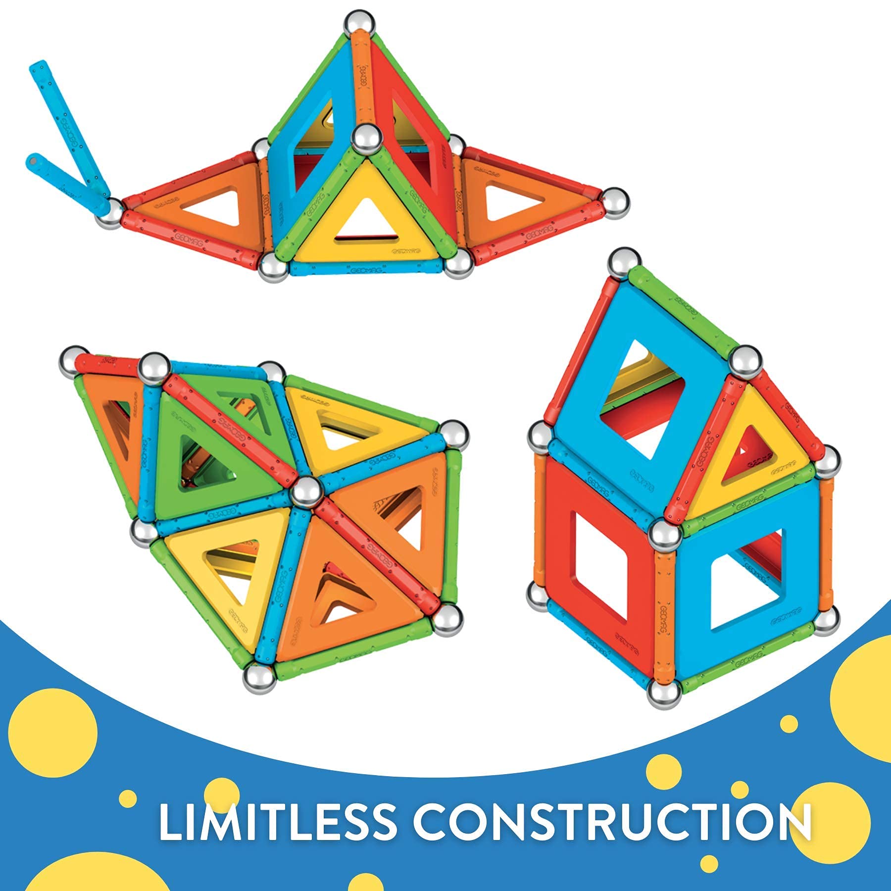 Magnetic Toys Supecolor Tiles 78-Piece Building Set for Kids Ages 5-99 | Swiss-Made STEM & STEAM Authenticated Educational Toy Made from 100% Recycled Plastic | Creative Learning Play