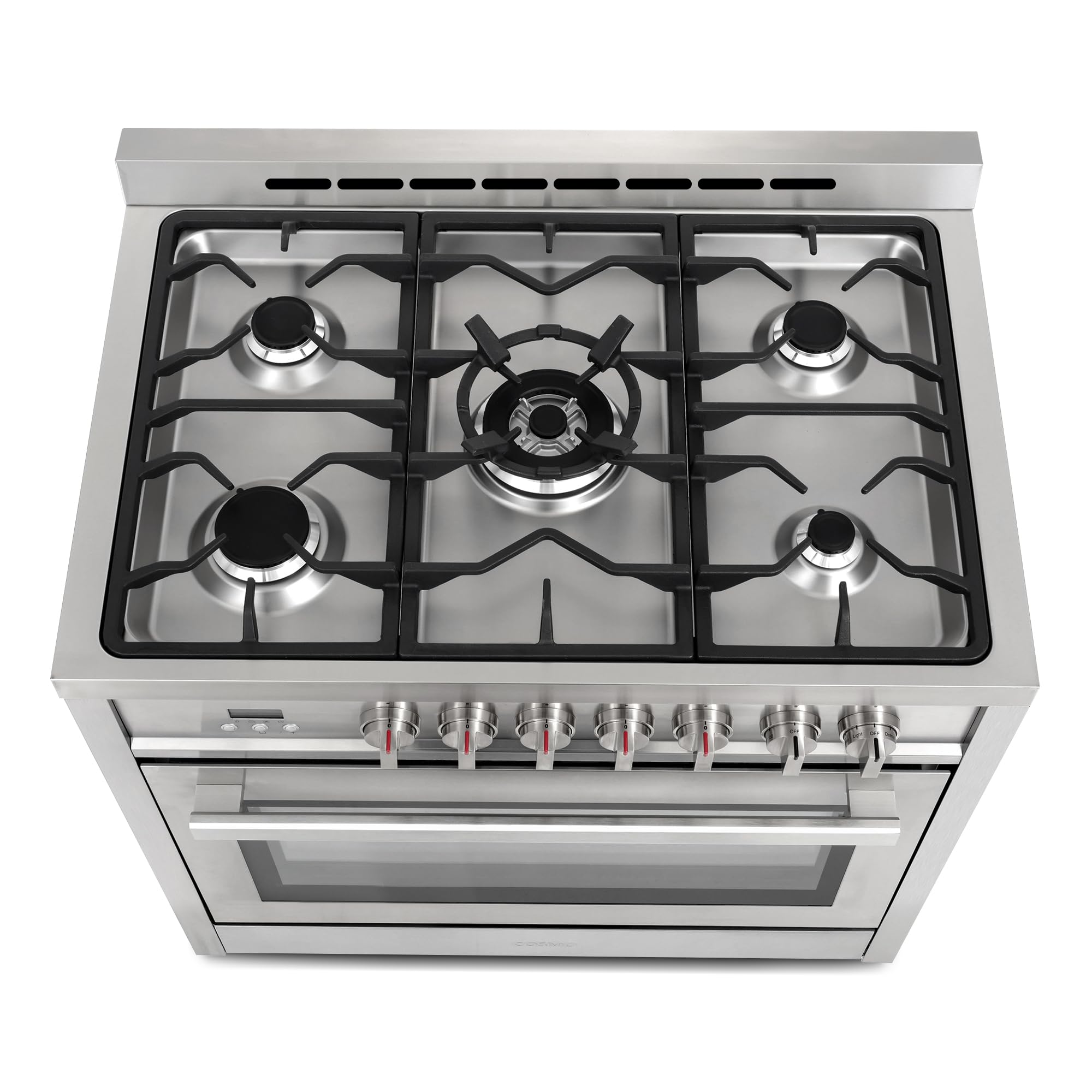 F965 36 in. Stellar Collection 3.8 cu. ft. Dual Fuel Range, 5 Sealed Burners, 8 Function Convection Oven in Stainless Steel