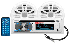 s MCK508WB.6 Marine Boat Bluetooth Stereo & 6.5 Inch Speakers - CD DVD Player, AM/FM Radio Receiver Head Unit, Dipole Antenna