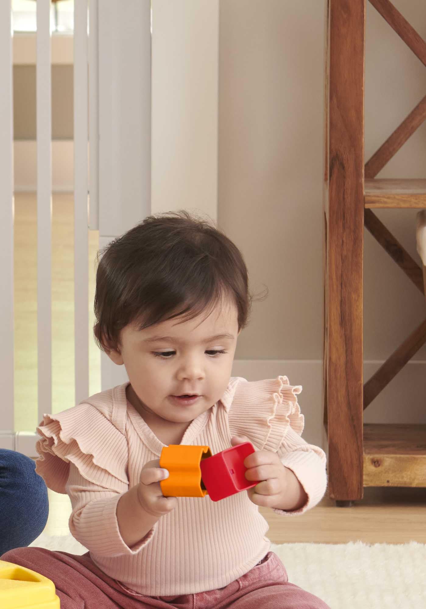 Stacking Toy Baby's First Blocks Set of 10 Shapes for Sorting Play for Infants Ages 6+ Months