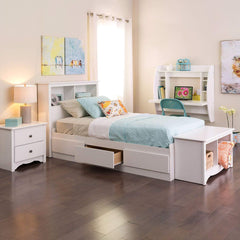 Fast Furnishings White Wall-Mount Space Saving Laptop Desk