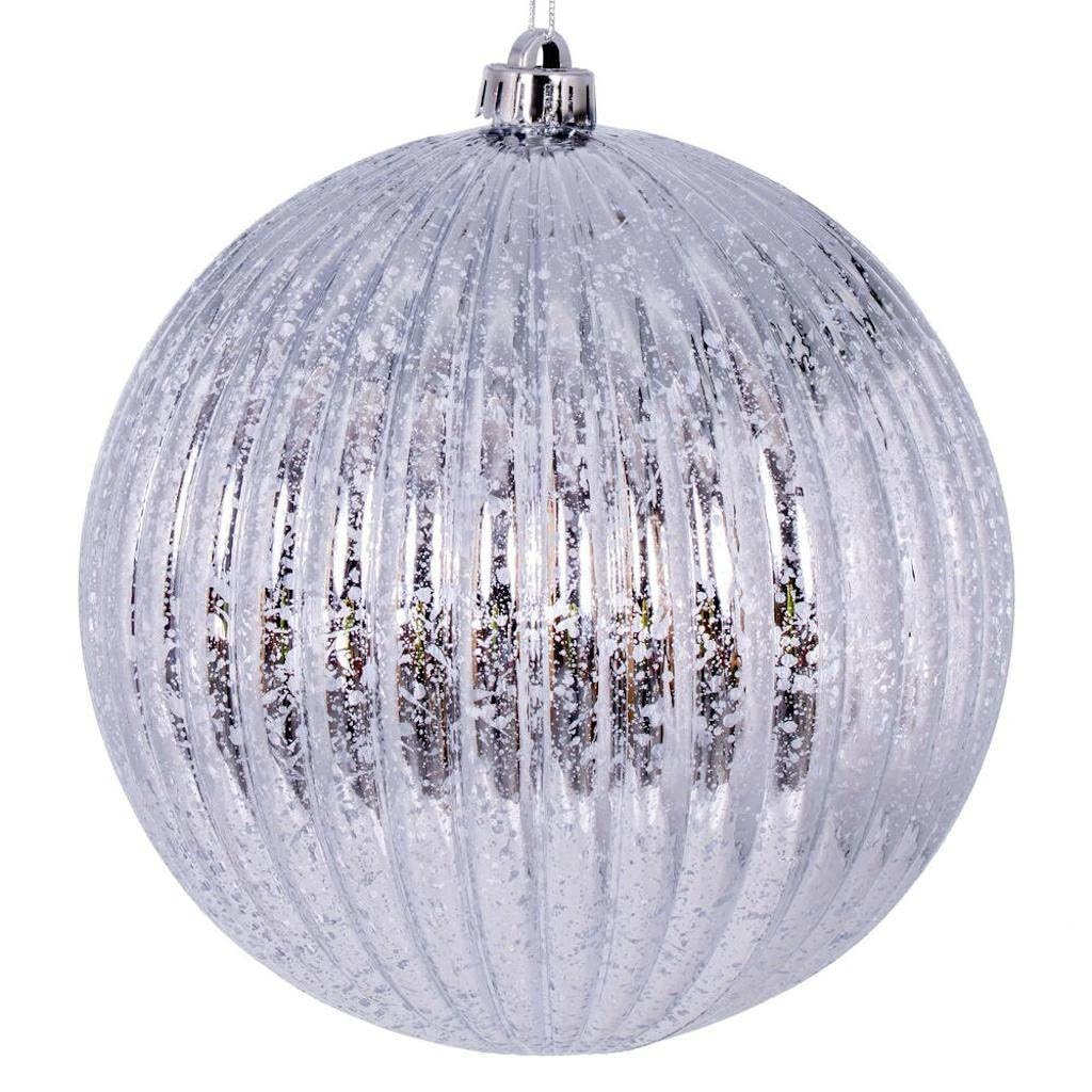 695876-6 Inch Silver Mercury Lined Ball Christmas Tree Ornament (4 pack) (N162407)
