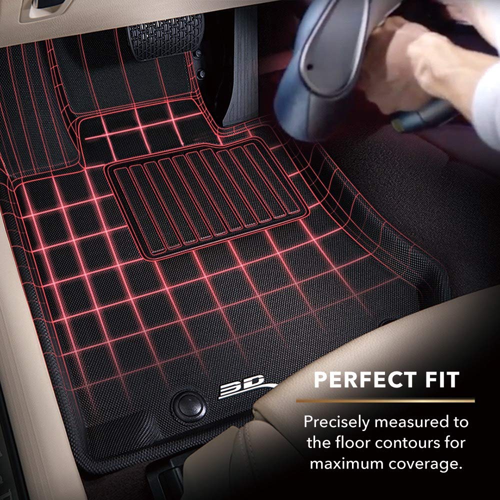 All-Weather Floor Mats for Mercedes Benz E-Class Coupe (C238) 2018-2020 Custom Fit Car Floor Liners, Kagu Series (2nd Row, Black)