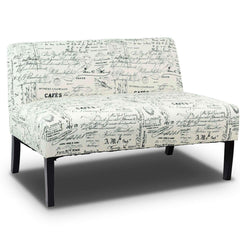 Fast Furnishings Modern Loveseat Sofa Off-White Pattern