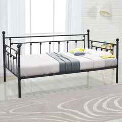 Twin Classic Black Metal Daybed Frame