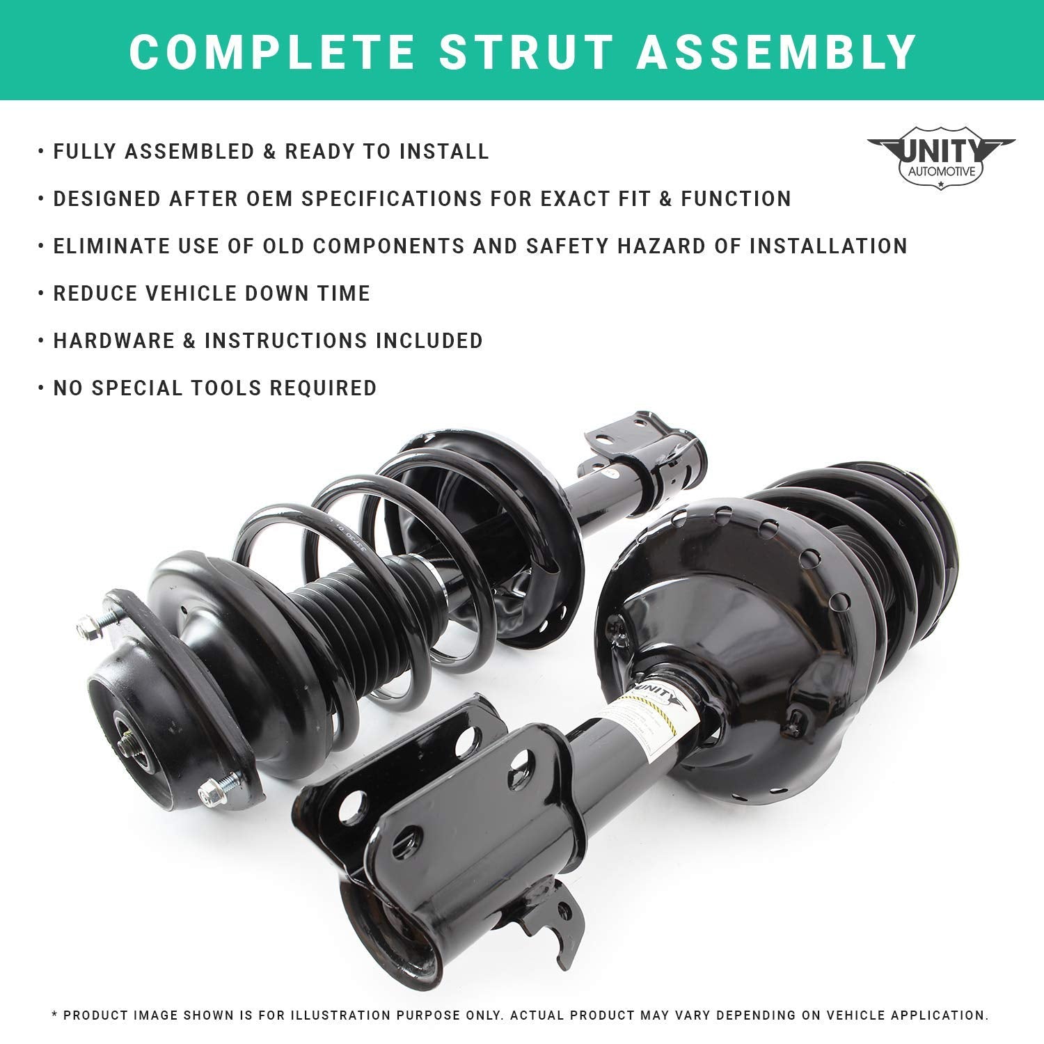 11148 Front Right Complete Strut Assembly Fits 2011-2018