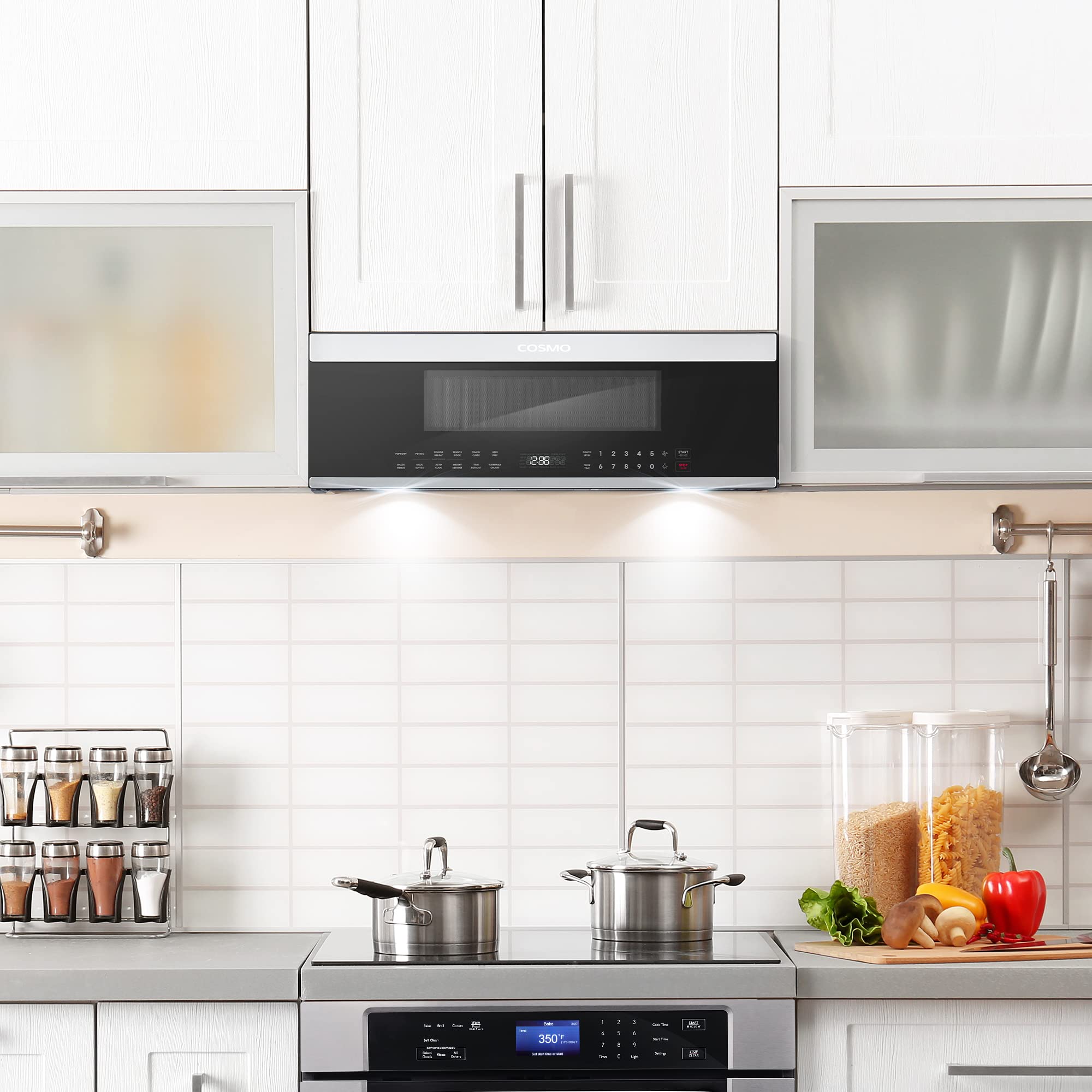 COS-3012ORLP1SS 30 in. Slim Over the Range Microwave with Automatic Presets, Soft Touch Controls and 1.2 cu. ft. Capacity