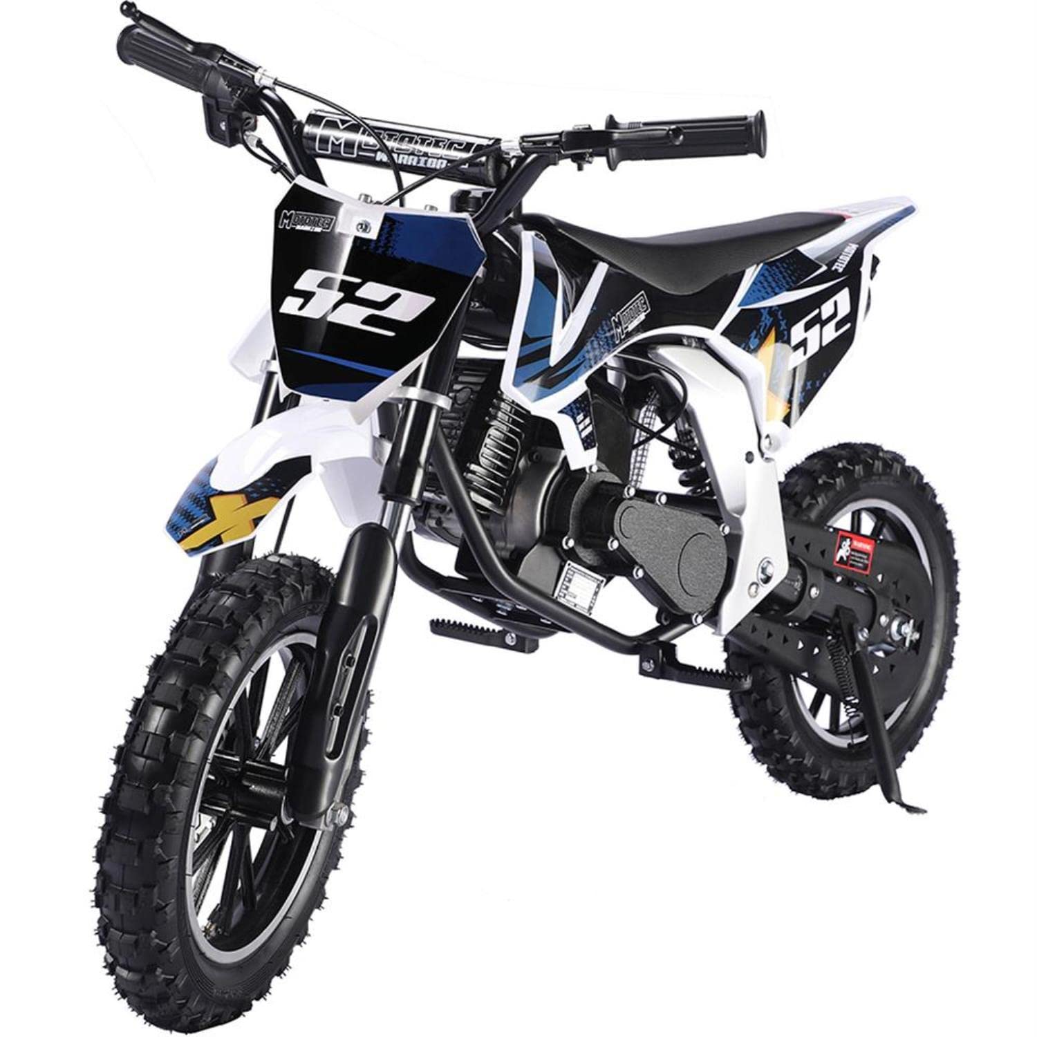 MotoTec MT-DB-52cc-Warrior-Black Kids Warrior 52cc 2-Stroke Gas Dirt Bike Black