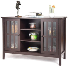Fast Furnishings Brown Wood 43inch TV Stand Console Table
