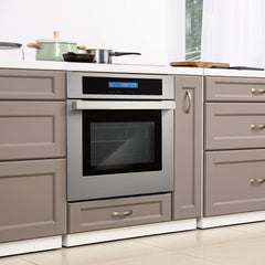 COS-C106SIX-PT 24 in. Lumin Collection 2.5 cu. ft. Electric Wall Oven, 8 Functions and True European Convection in Stainless Steel