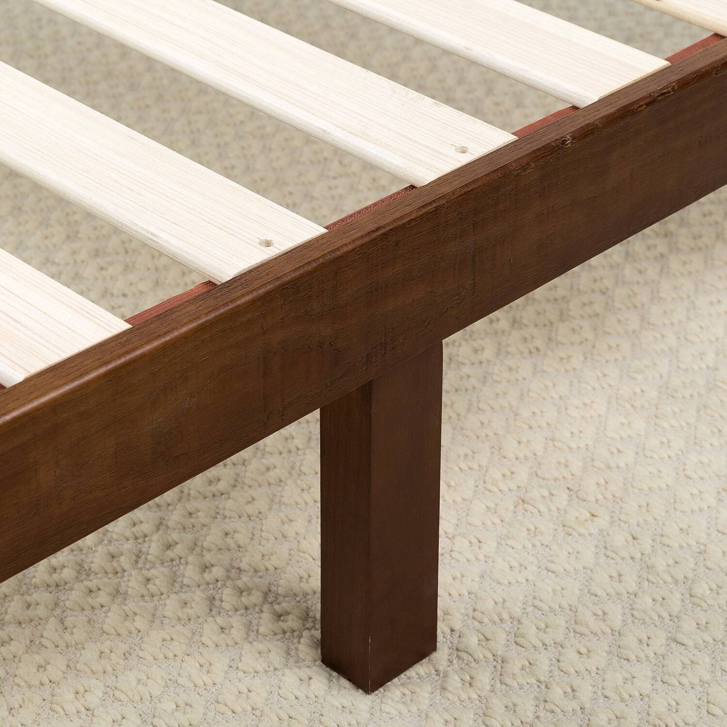 Fast Furnishings King Espresso Solid Wood Bed Frame