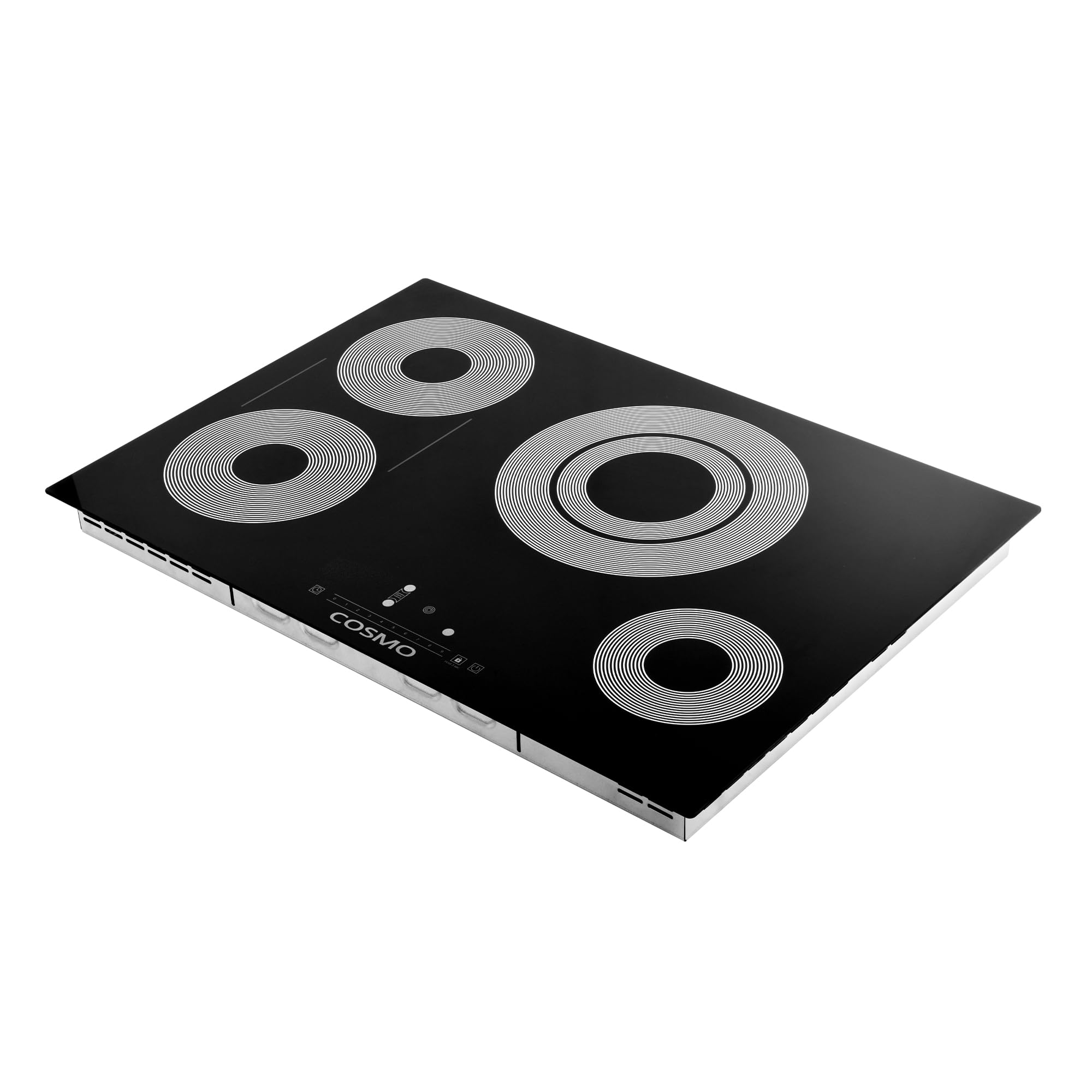 COS-304TBECC Electric Ceramic Glass Cooktop with 4 Burners, Dual Zone Element, Hot Surface Indicator Light and Touch Controls, 30 inch, Black