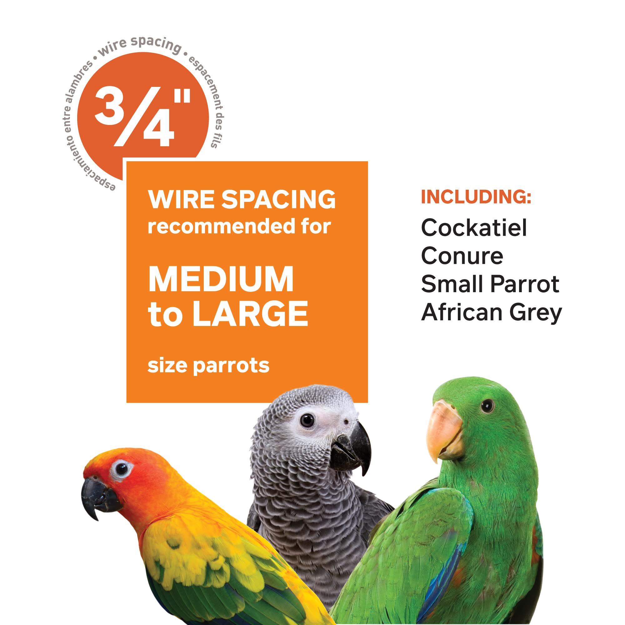Pet Products Wrought Iron Select Bird Cage 3153COCO, Coco Brown, 30-Inch by 22-Inch by 63-Inch