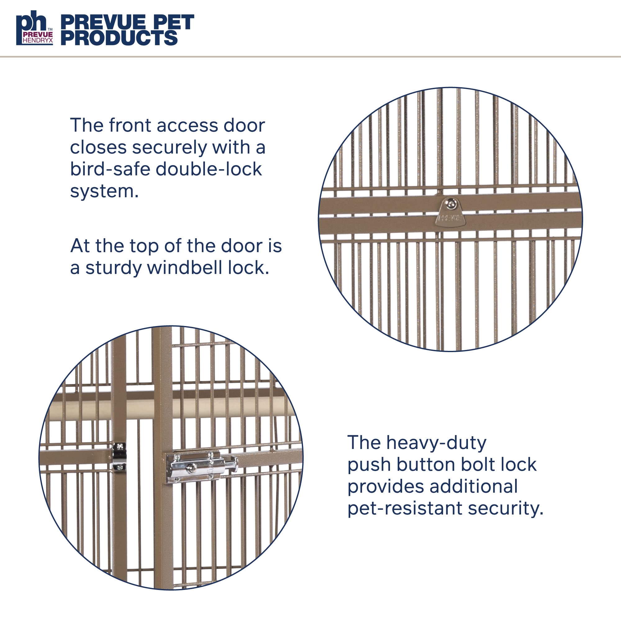 Pet Products Wrought Iron Select Bird Cage 3153COCO, Coco Brown, 30-Inch by 22-Inch by 63-Inch