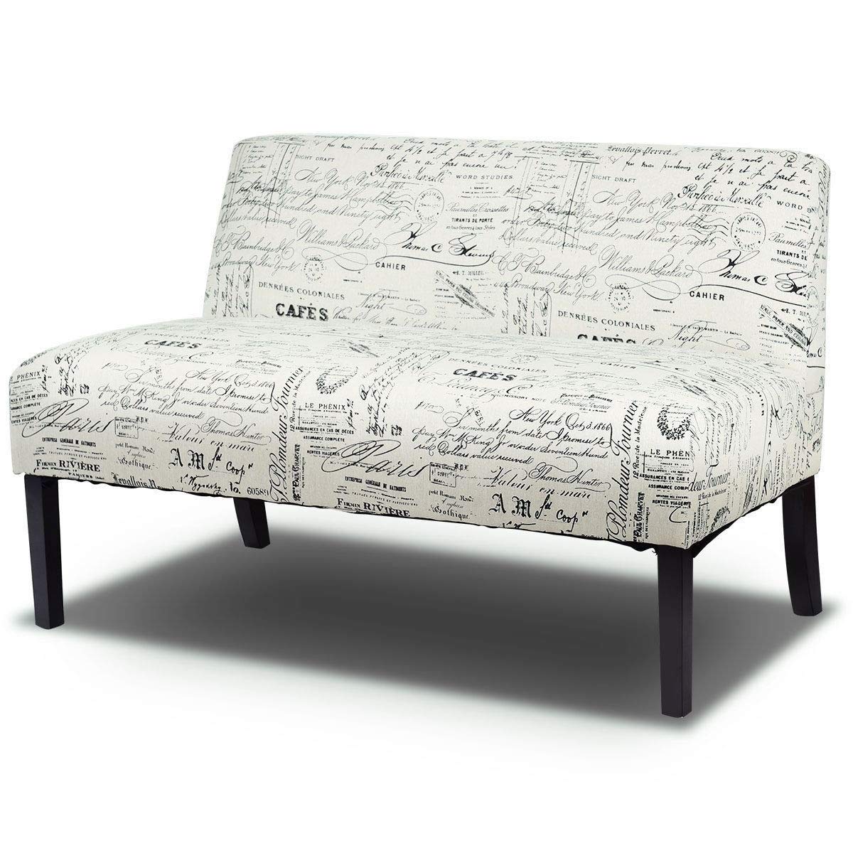 Fast Furnishings Modern Loveseat Sofa Off-White Pattern