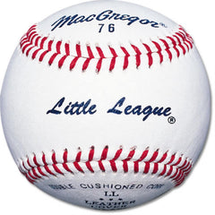 A baseball with the Little League logo, representing youth sports and community engagement.