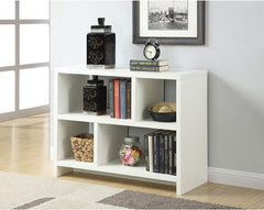 FastFurnishings White 2-Shelf Bookcase Console Table