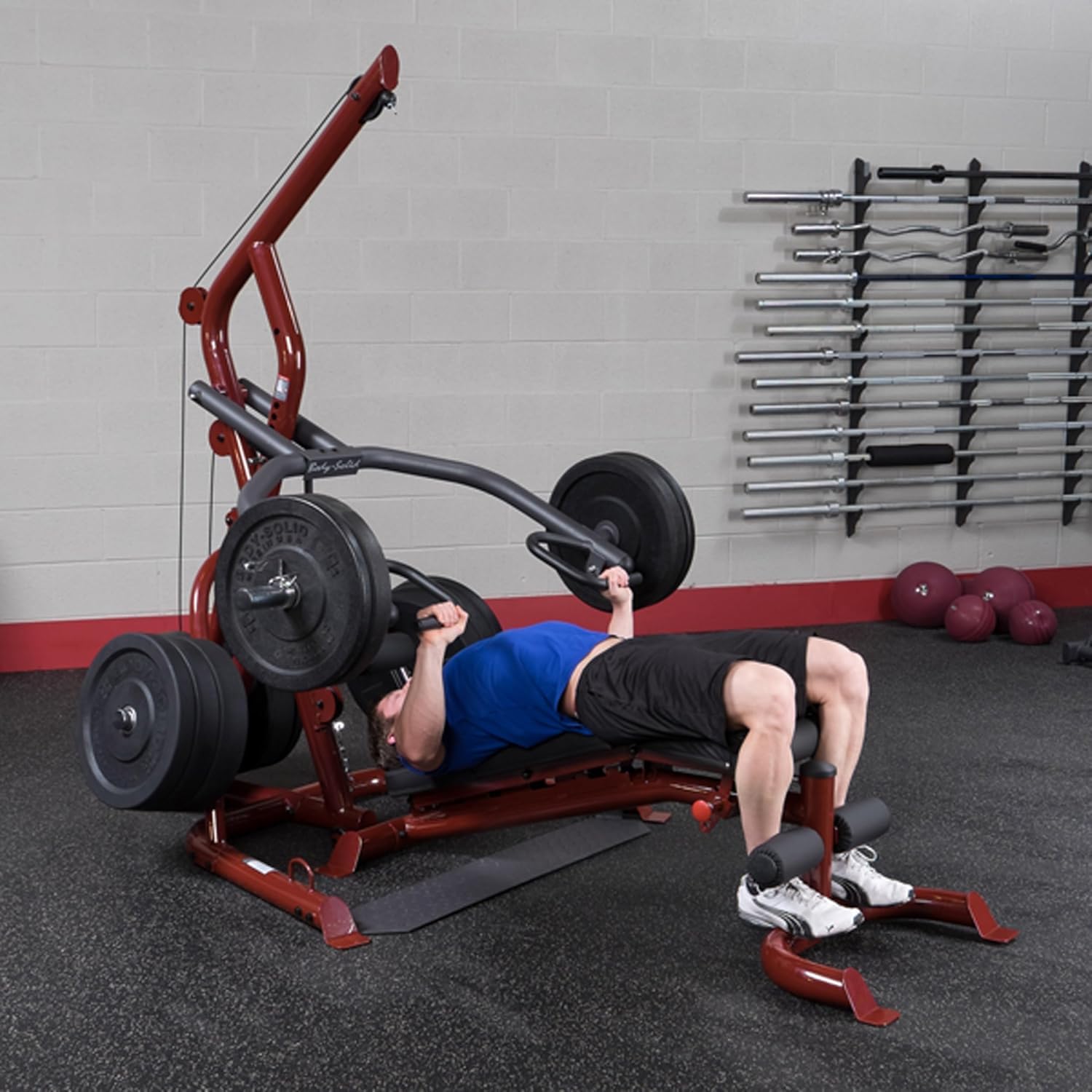 (GLGS100BP4) Corner Leverage Gym, Multi-Function Workout Station for Squats, Pull-Ups, Deadlifts & More, Home and Commercial Gym Equipment