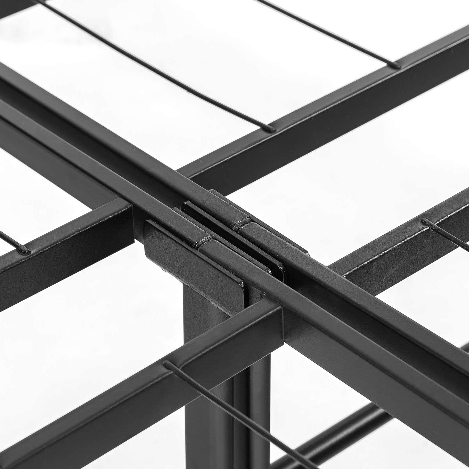 Fast Furnishings King Folding Metal Platform Bed w/ Storage