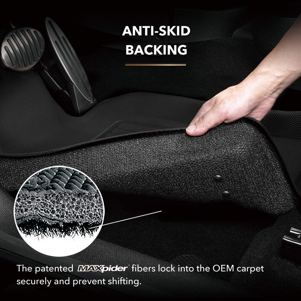 All-Weather Floor Mats for Mercedes Benz E-Class Coupe (C238) 2018-2020 Custom Fit Car Floor Liners, Kagu Series (2nd Row, Black)