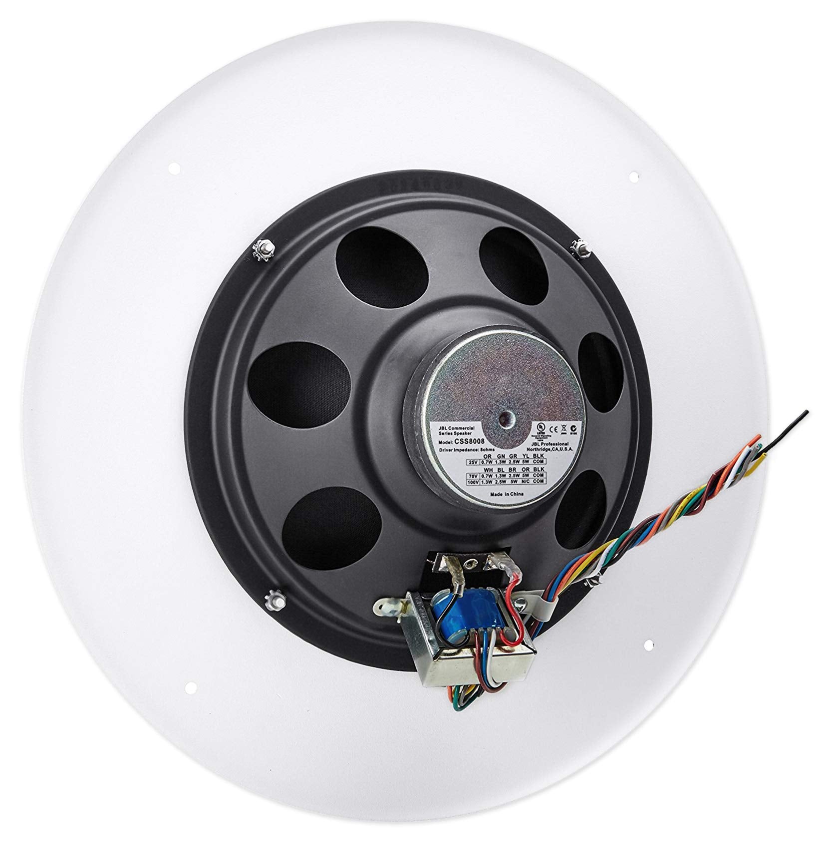 JBL CSS8008 8 Inch Commercial Series Ceiling Speaker, White