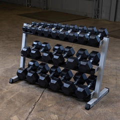(GDR48) 3-Tier Dumbbell Rack - Heavy-Duty 48inch Wide Weight Stand for 5-55 lb. Dumbbells Set, Home Gym Storage Solution