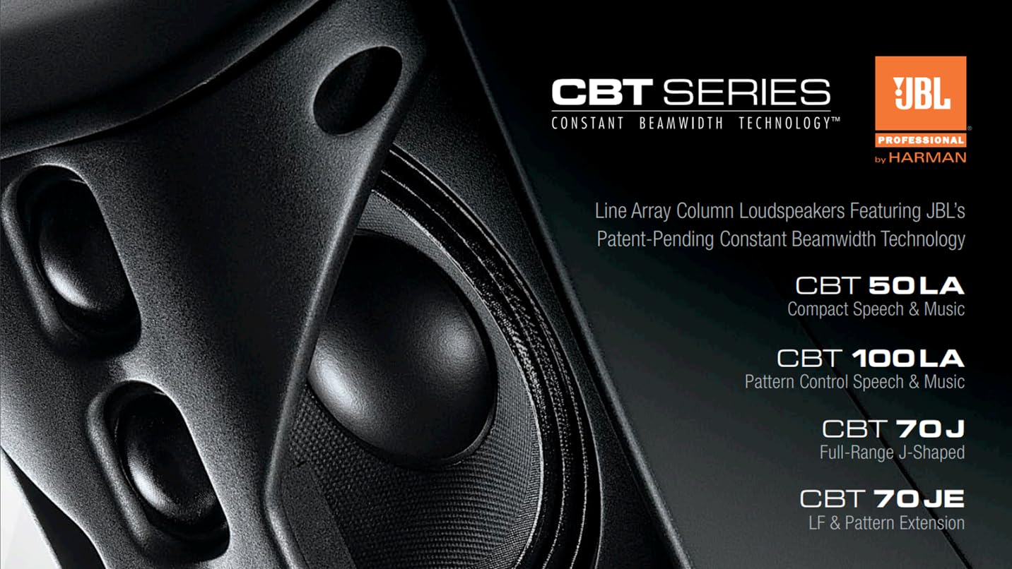 JBL CBT 100LA-1 Full Range Line Array Column Loudspeaker with 16 2-Inch Drivers